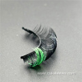 white and green colored glitter sparkle russian lashes